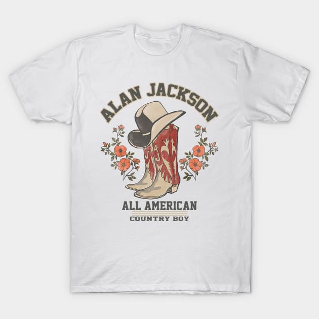 Alan Jackson - All American Country Boy T-Shirt by dalioperm